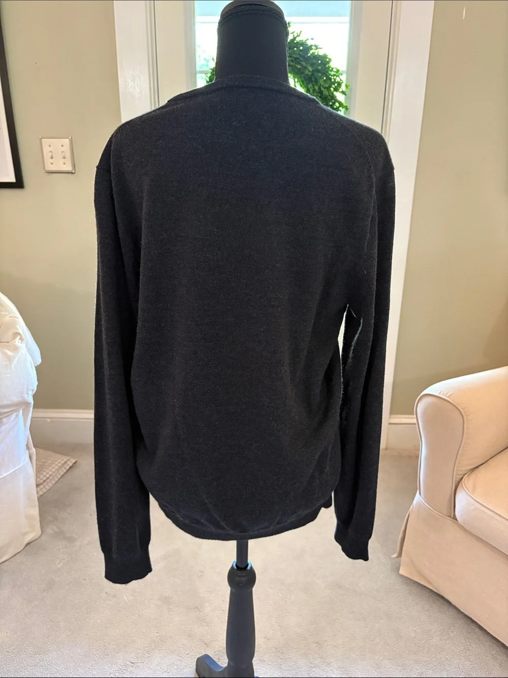 J. Crew Black V-Neck Men's Sweater